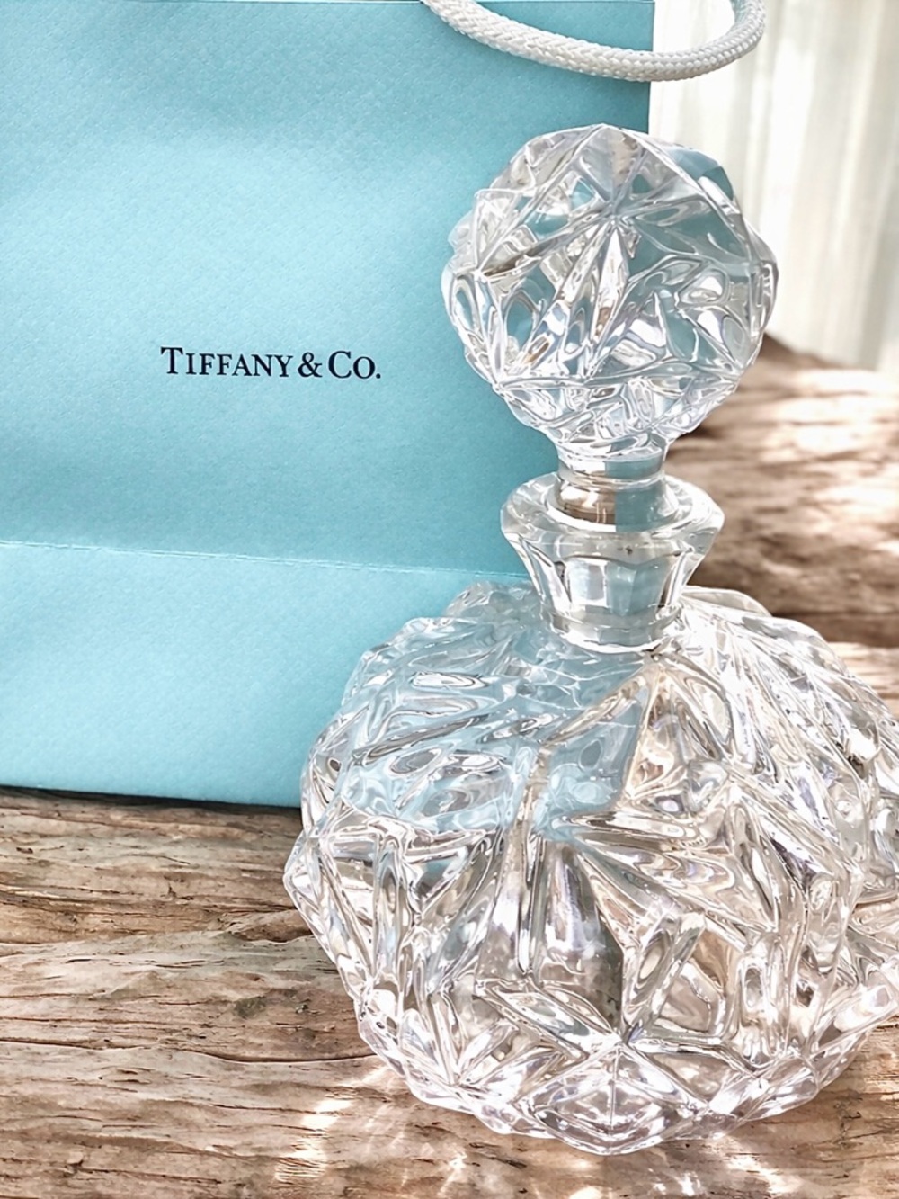 Tiffany & Co. Rock Cut Crystal Perfume Bottle – Signed, Like New - Retired $350